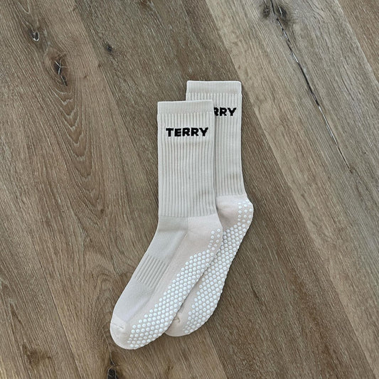 Terry Sport Grip Sock BEIGE